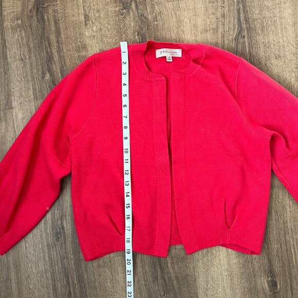 Anthro Philosophy Berry Pin Tuck Pleat Cardigan Sz M - Picture 4 of 12